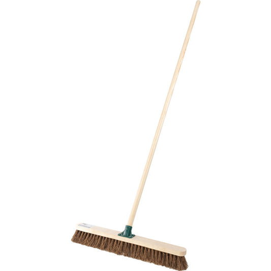 24" STIFF BASSINE BROOM C/W 60"WOODEN HANDLE รหัส COT9078970K