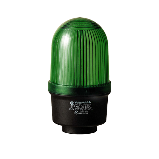 Signal and traffic lights WERMA รุ่น EvoSIGNAL Mini-Midi-Maxi Signal Beacons Permanent Beacon RM 12-230VAC/DC GN 219.200.00 ไฟสัญญาณ