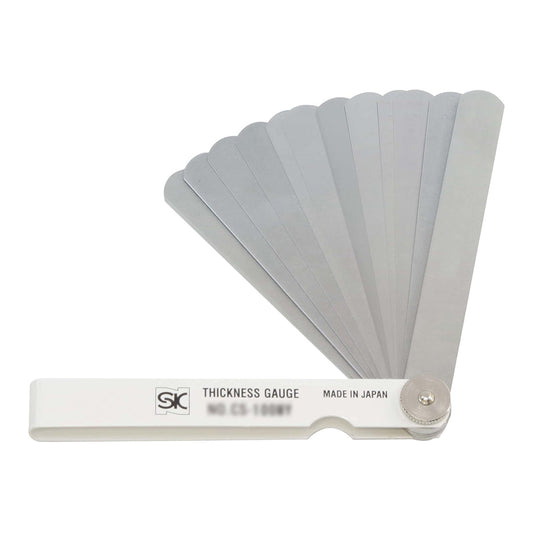 เกจวัดความหนา ฟิลเลอร์เกจแบบยาว 100 มม. 19 ใบ NIIGATA SEIKI SK,CS-100ML-WH