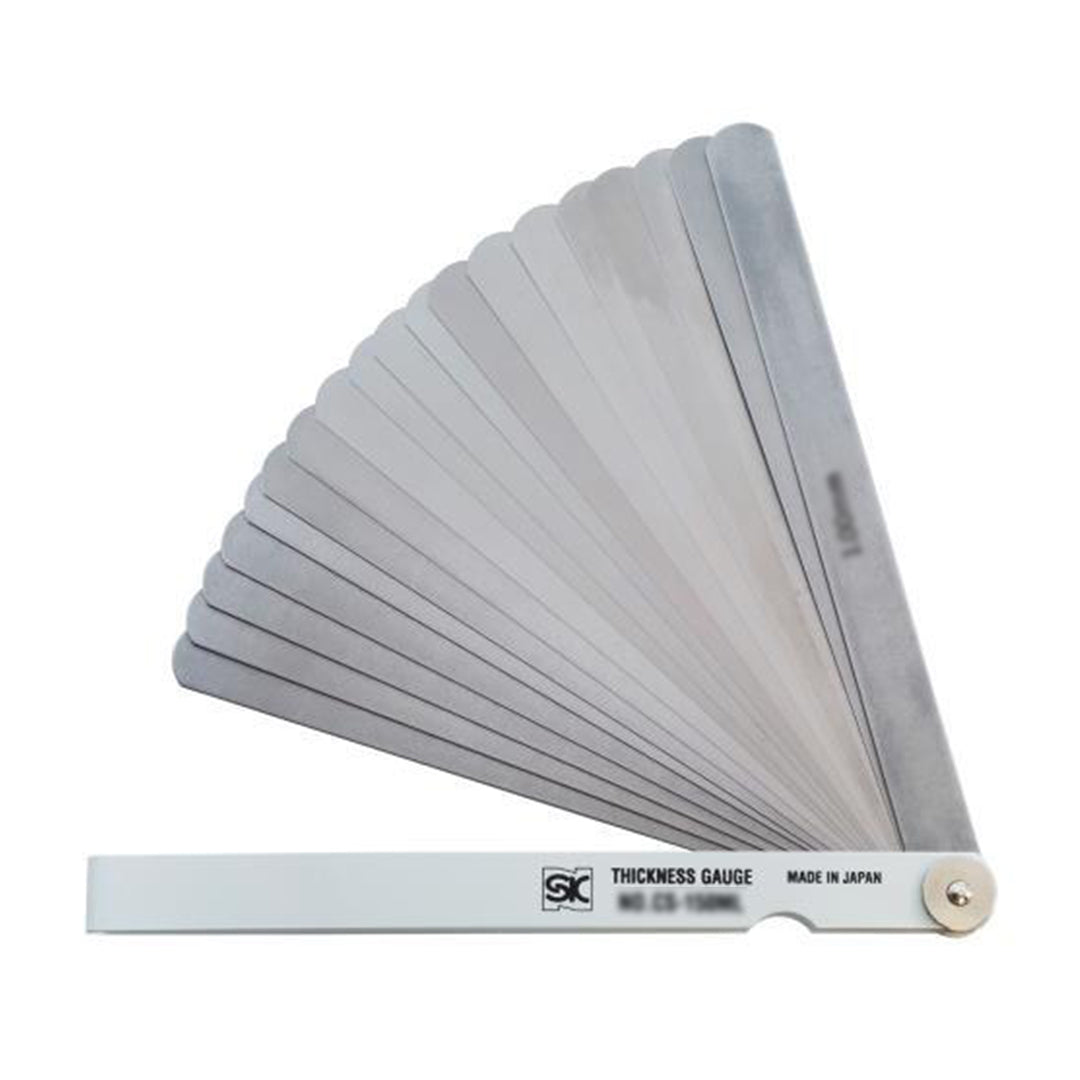 เกจวัดความหนา ฟิลเลอร์เกจแบบยาว 10 ใบ 150 มม.NIIGATA SEIKI SK,CS-150MK-WH-KOUSEI