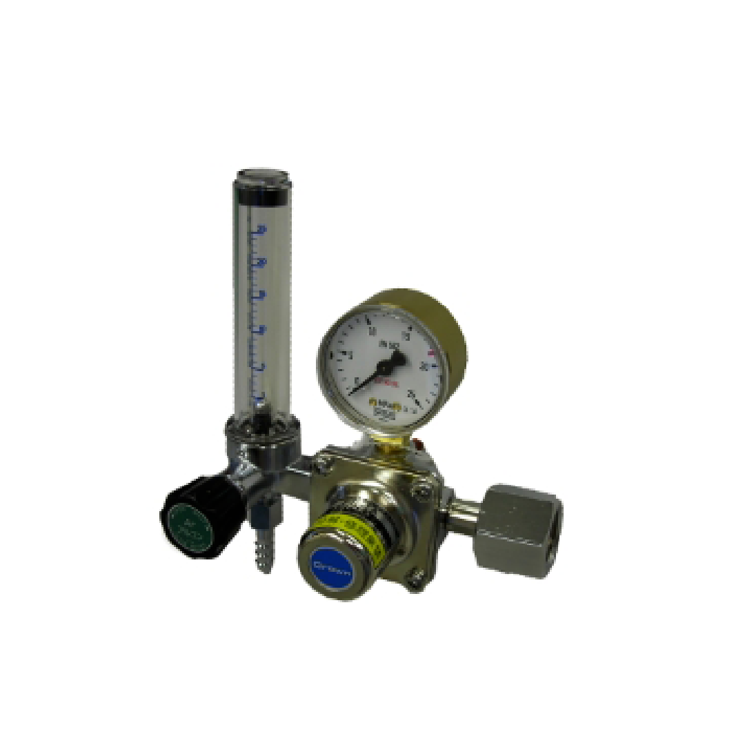 ตัวควบคุมแรงดัน Yutaka Crown FR-ⅠA Series For Cylinder Stay-Flat Type Pressure Regulator FR-1A O₂ 0.2 MPa