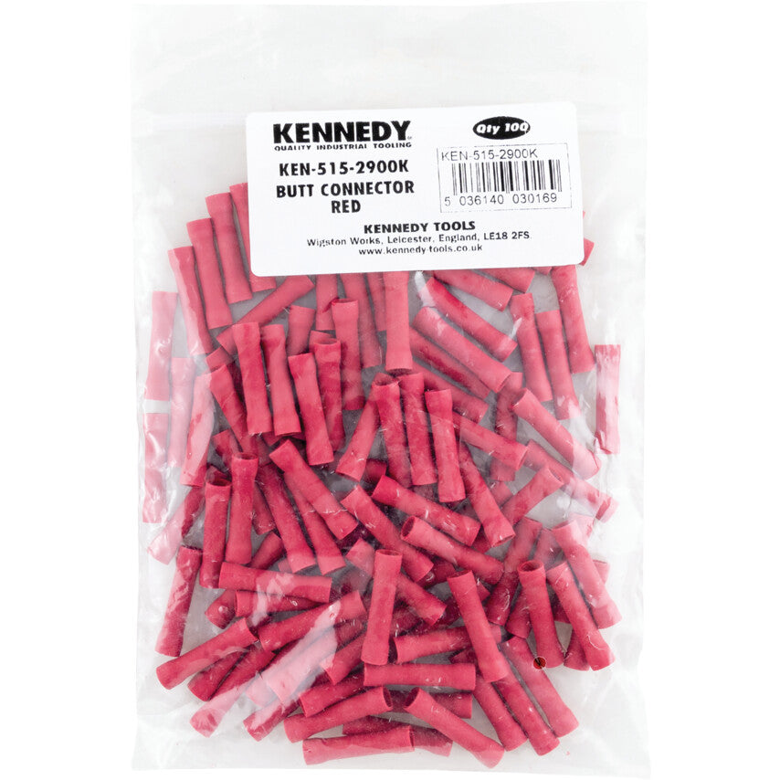 BUTT CONNECTOR RED (PK-100)