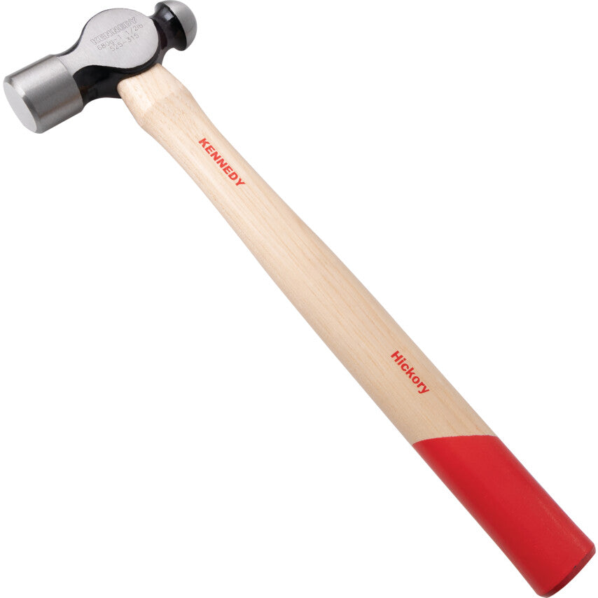 1.1/2lb BALL PEIN HAMMER, BS876HICKORY HANDLE