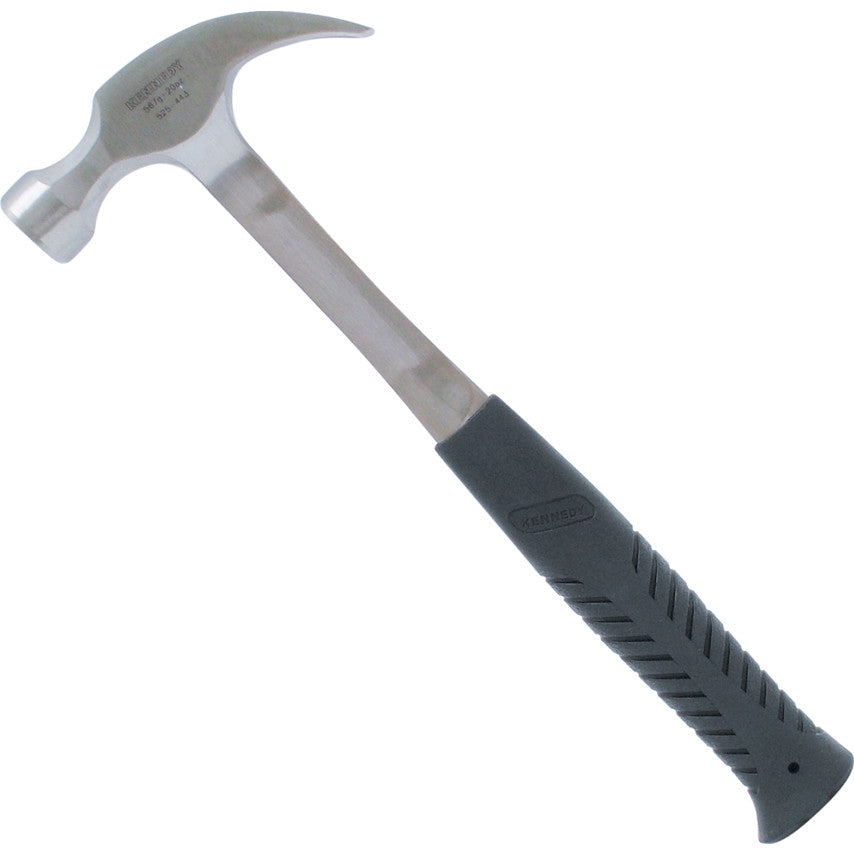 20oz CURVED CLAW HAMMER ALL STEELWITH RUBBER GRIP