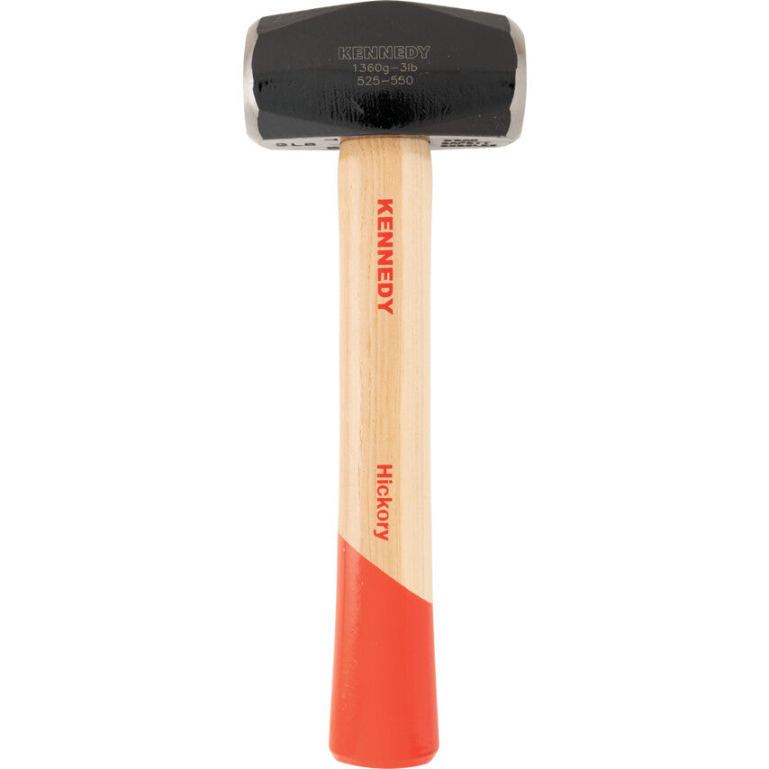 3lb CLUB / LUMP HAMMER, BS876HICKORY HANDLE