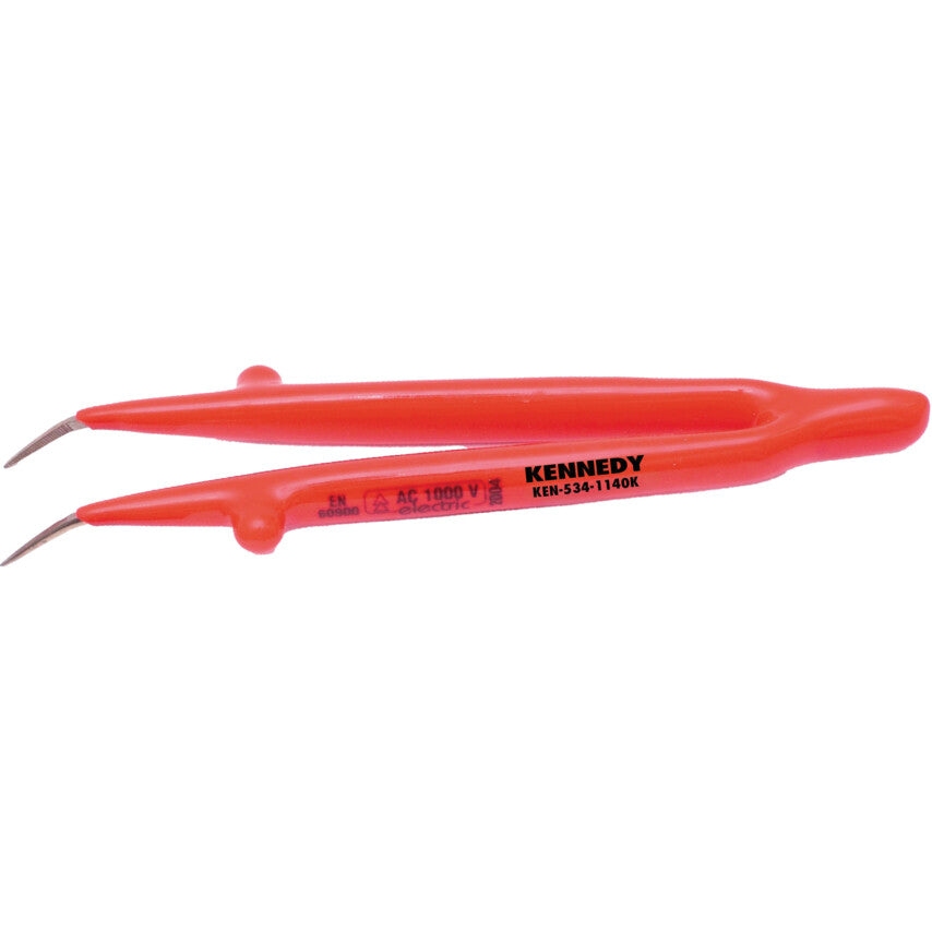 INSULATED TWEEZERS BENT 145mm