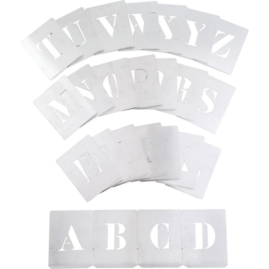 70mm (SET OF 26) STEEL STENCILLETTERS