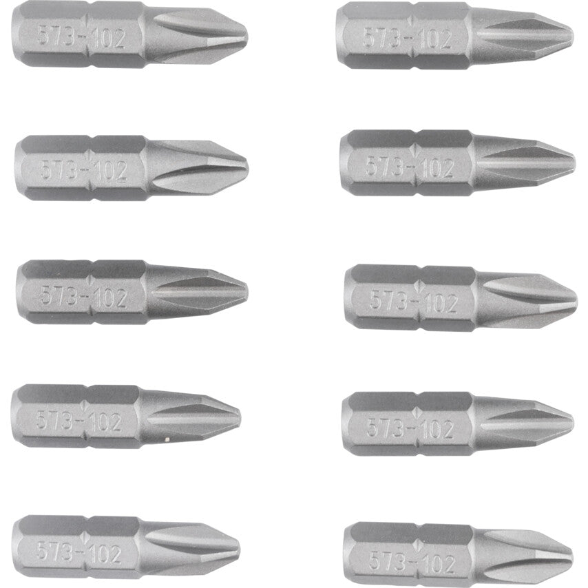 No.2 CROSS/PT S/DRIVER BIT 1/4"HEX STD (PK 10)