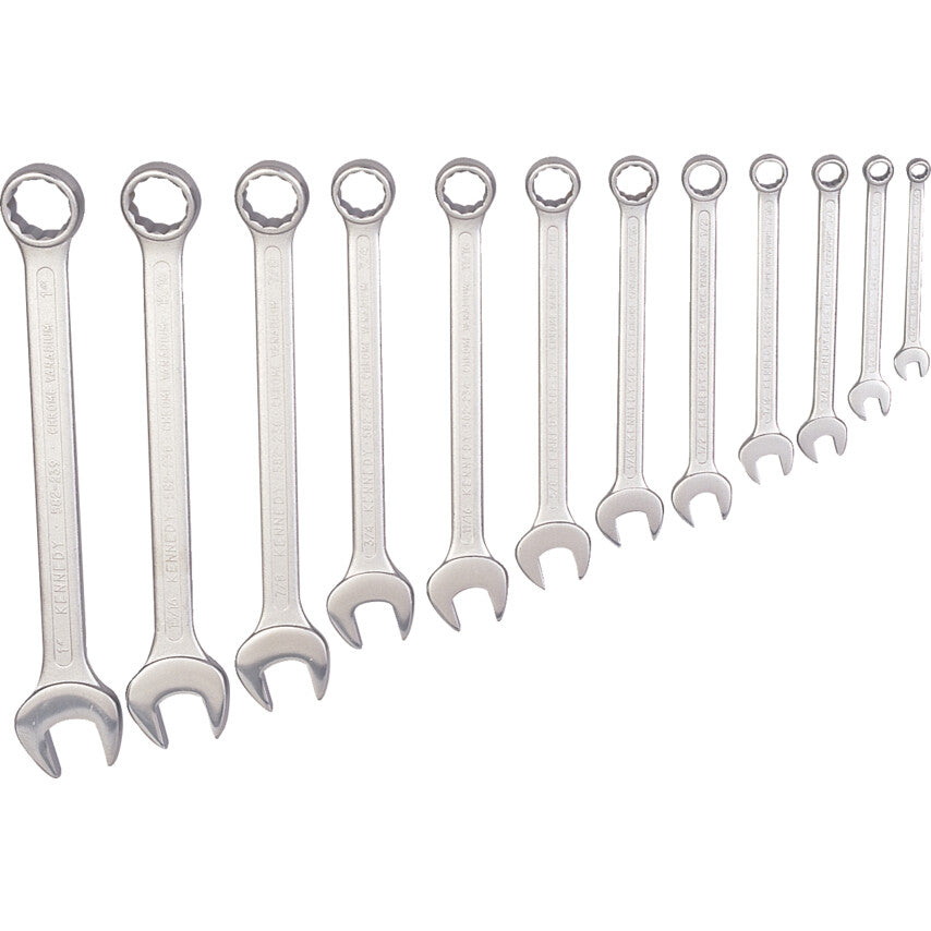 1/4-1"AF CV COMBINATION SPANNER SET 12PC