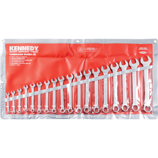 6-24mm CV COMBINATION SPANNER SET 18PC