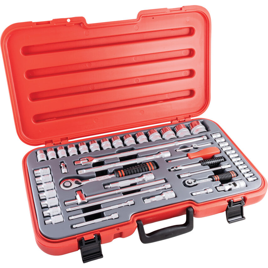 50PC 4-36mm SOCKET SET 1/4-1/2"SQ DR
