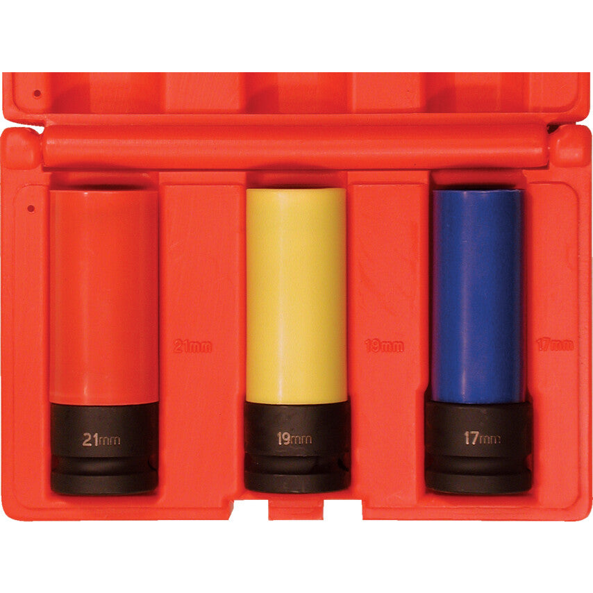 WHEEL NUT IMPACT SOCKET SET 1/2"SQUARE DRIVE 3PC รหัส KEN5839197K