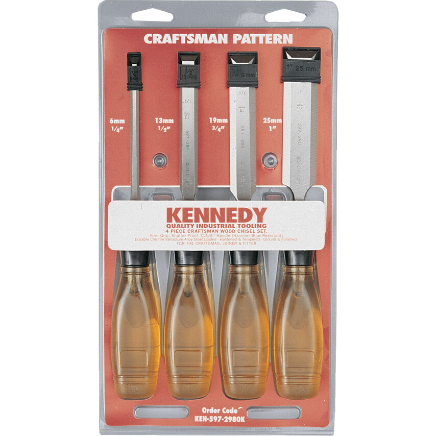CRAFTSMAN BEVEL EDGE WOODCHISELS (SET-4)