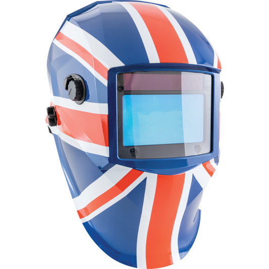 KWH100U LARGE VIEW WELD/GRIND HELMET UNION JACK