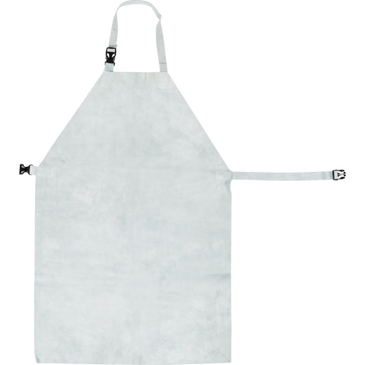 CHROME/LEATHER APRON B&S24x36" GREY