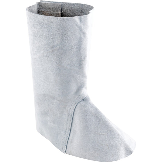 CHROME/LEATHER GAITERS 14HOOK-N-LOOP GREY