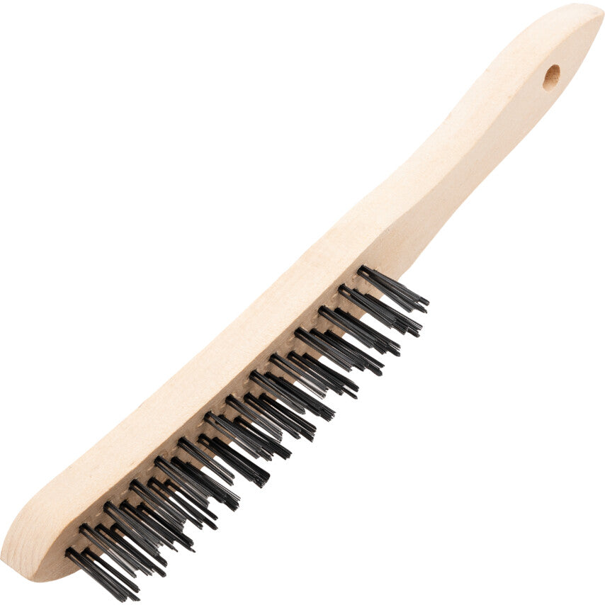 3-ROW WIRE SCRATCH BRUSH- PLAIN BACK