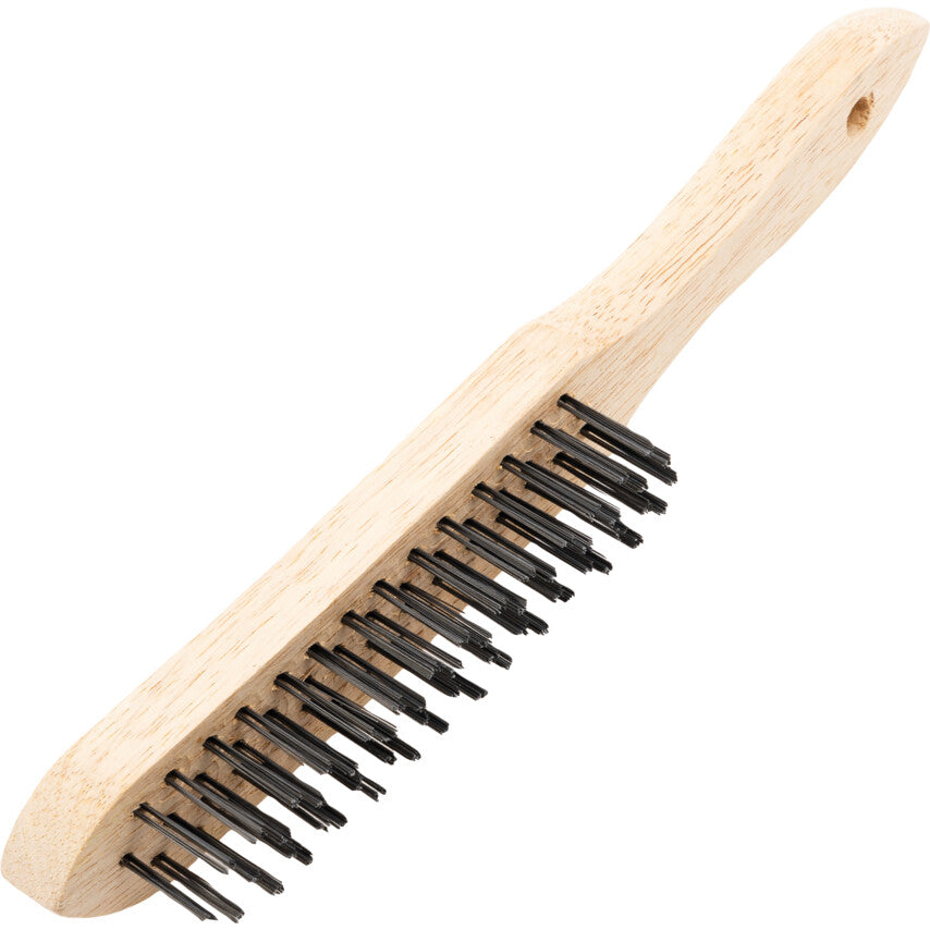 4-ROW WIRE SCRATCH BRUSH- PLAIN BACK