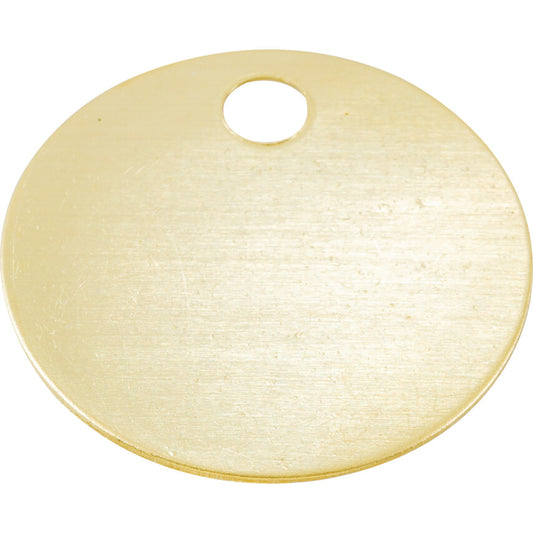 30mm BRASS IDENTITY DISCS 5mmHOLE (EACH)