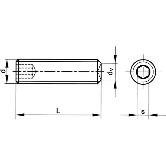 M2x3 SKT SET SCREW - PLAIN CUP(GR-45H) (14.9) รหัส QFT6023052C