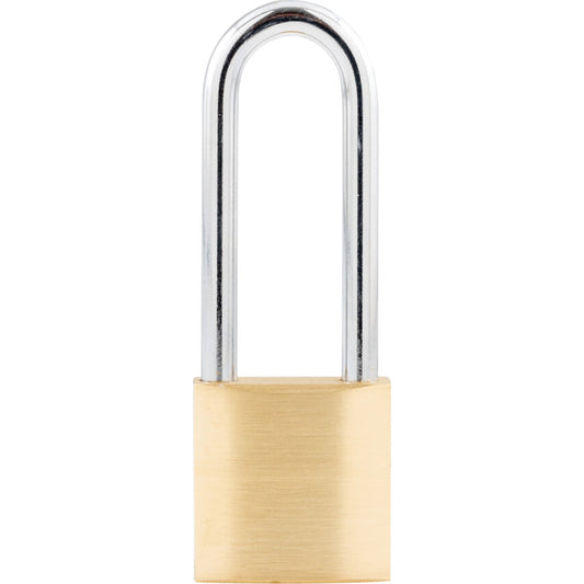 30mm STD BRASS PADLOCK LONG HDNSKLE