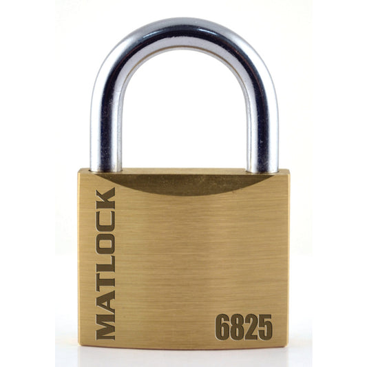 25mm SLIMLINE BRASS PADLOCK STEELSHACKLE
