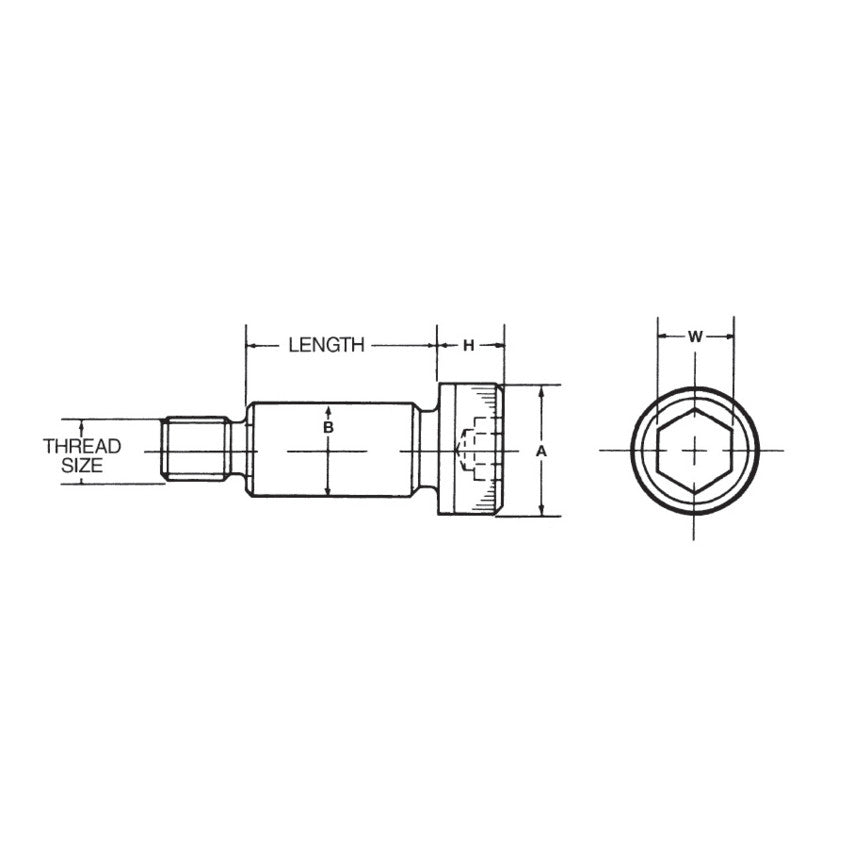 M12x16x40 SKT SHOULDER SCREWH8 (GR-12.9) รหัส QFT6101240H