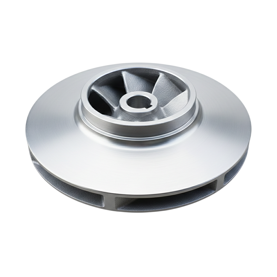 ใบพัดปั๊มน้ำสแตนเลส Impeller ขนาดเส้นผ่าศูนย์กลาง 263 mm. หนา 73 mm. จำนวน 7 ใบพัด