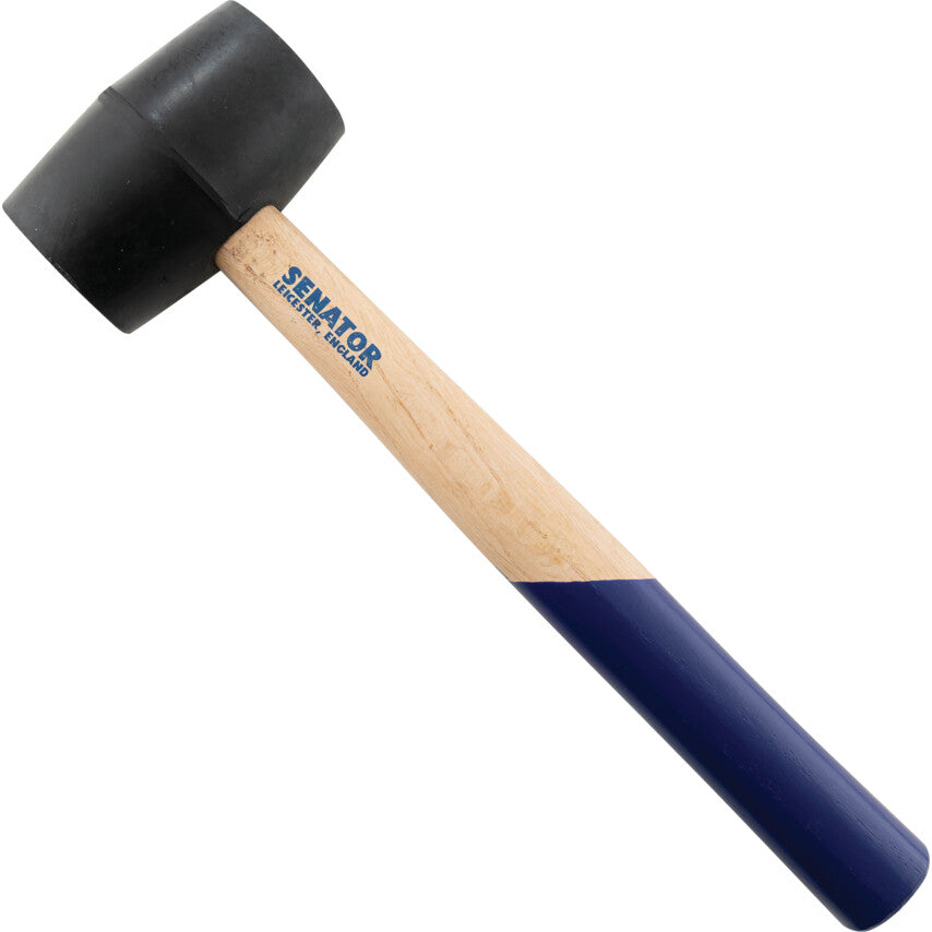 16oz BLACK RUBBER MALLET,HARDWOOD HANDLE
