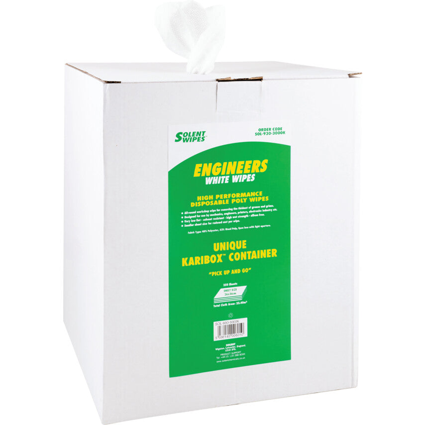 ENGINEERS WHITE WIPES 27x36cm(BOX-250)