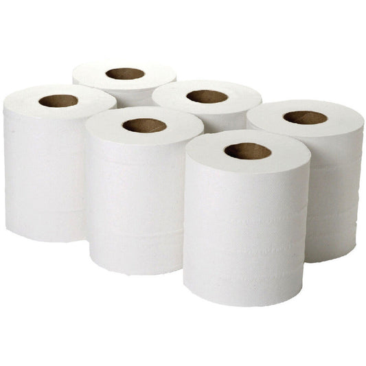WHITE C/FEED 2-PLY WIPES19cmx150M (PK-6)