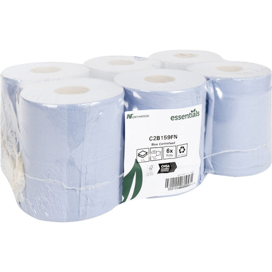 BLUE C/FEED 2-PLY WIPES 19cmx150M(PK-6) รหัส SOL9522550H