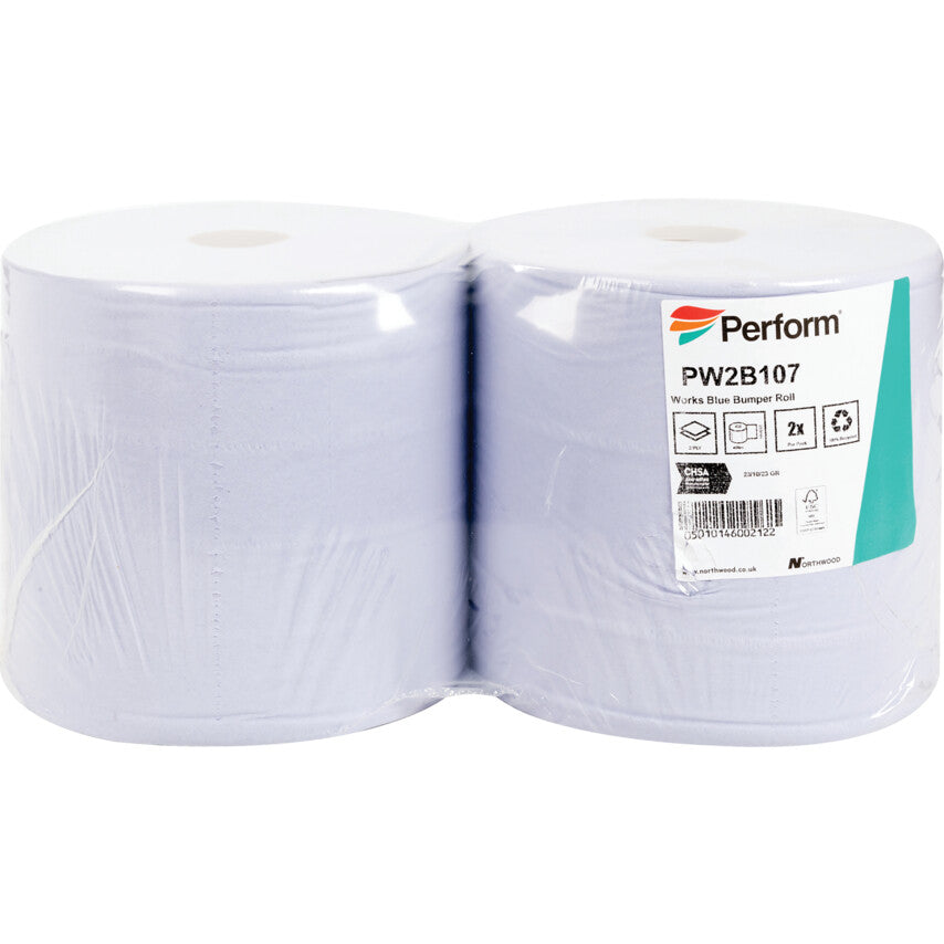 FLOORSTAND ROLL 2-PLY สีฟ้า 26cm(PK-2)