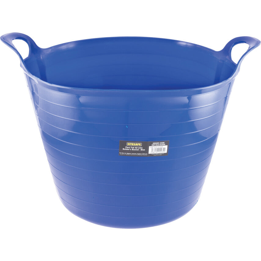 FLEXI TUB 42LTR BUILDERSBUCKET BLUE