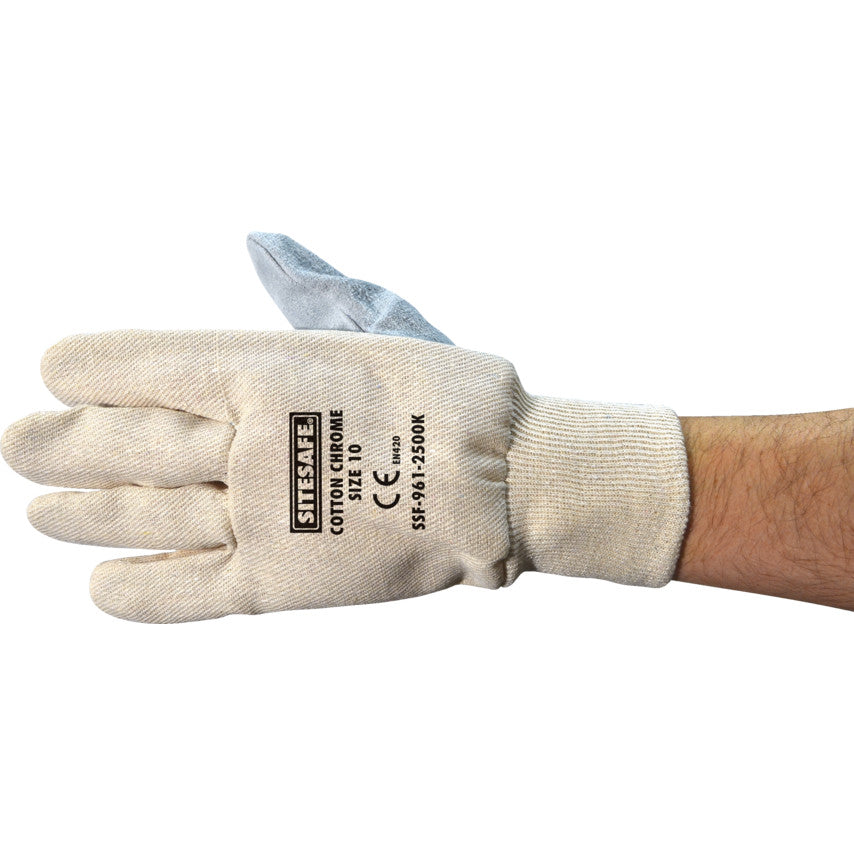 CONTRACTORS COTTON CHROMEGLOVES SZ 10 รหัส SSF9612500K