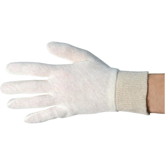 STOCKINETTE POLYCOTTON KNIT WRISTGLOVES SZ-8 (LADIES) (PK-12)