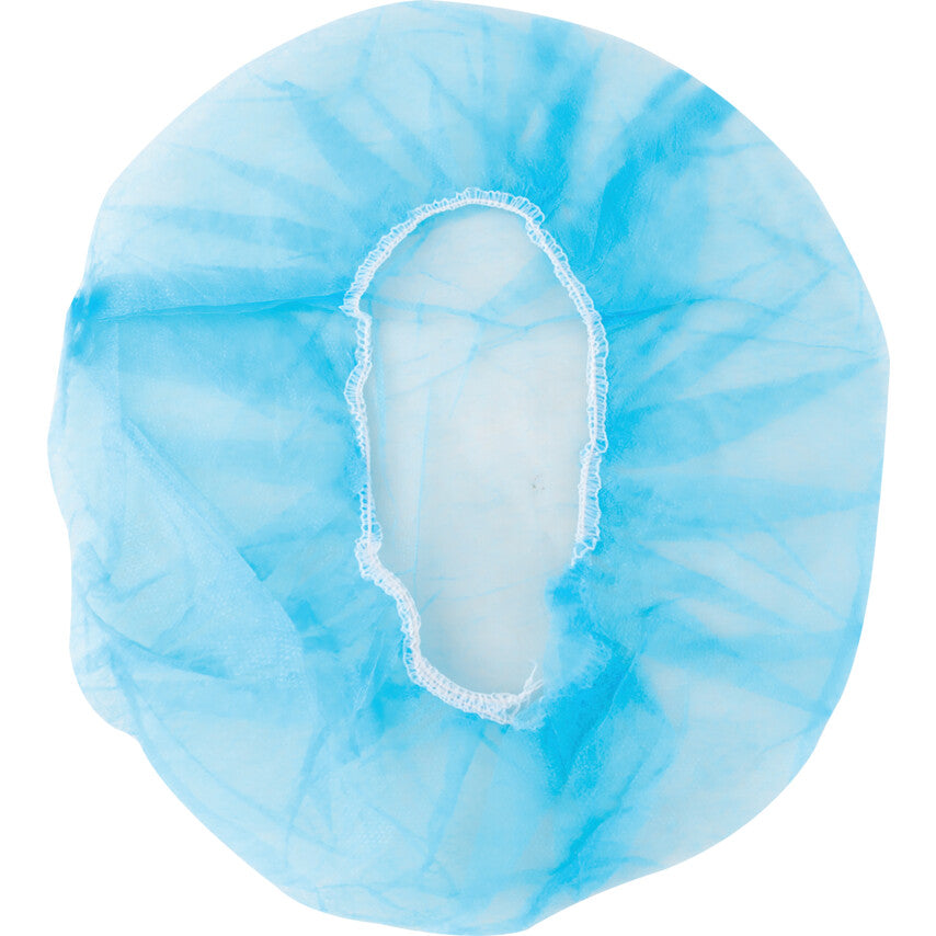 DISPOSABLE BOUFFANT CAP BLUE(PK-100)