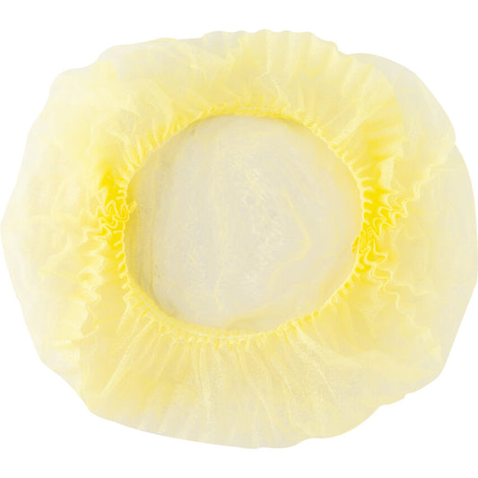 DISPOSABLE MOB CAP YELLOW 21" DBLELASTIC (PK-100)