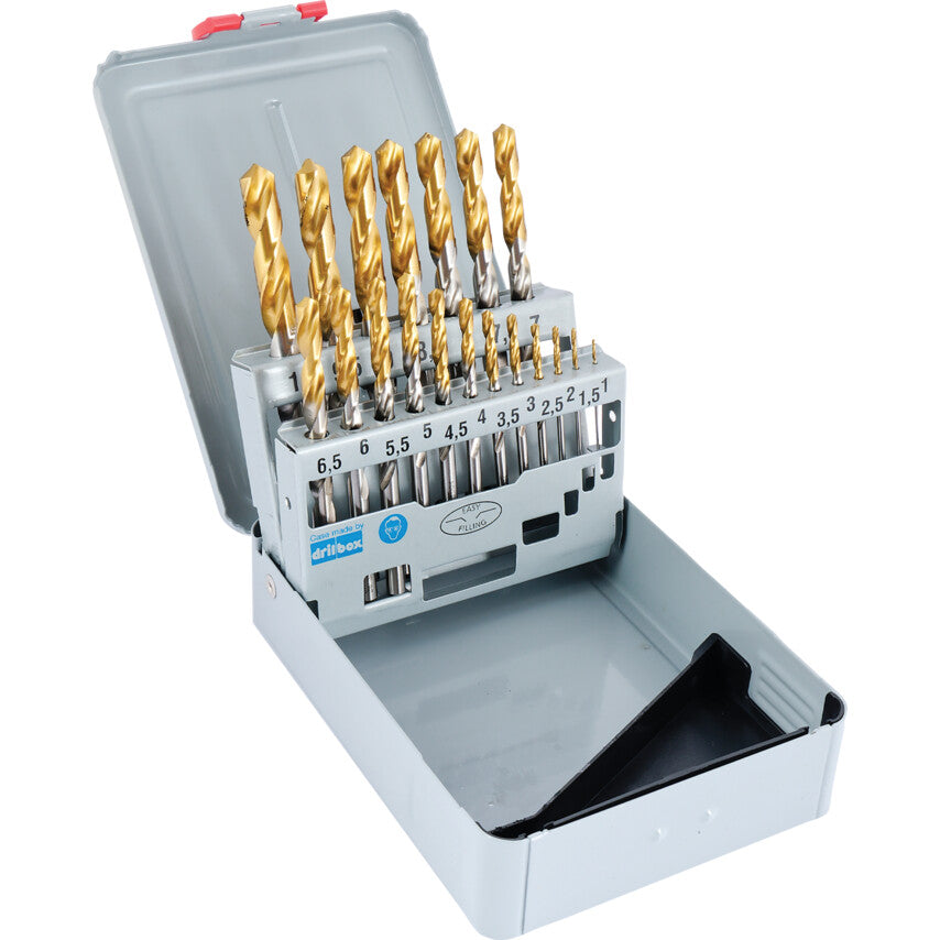 1-10.00 มิล x 0.5 มิล HSS-TINDRILLS (SET-19)