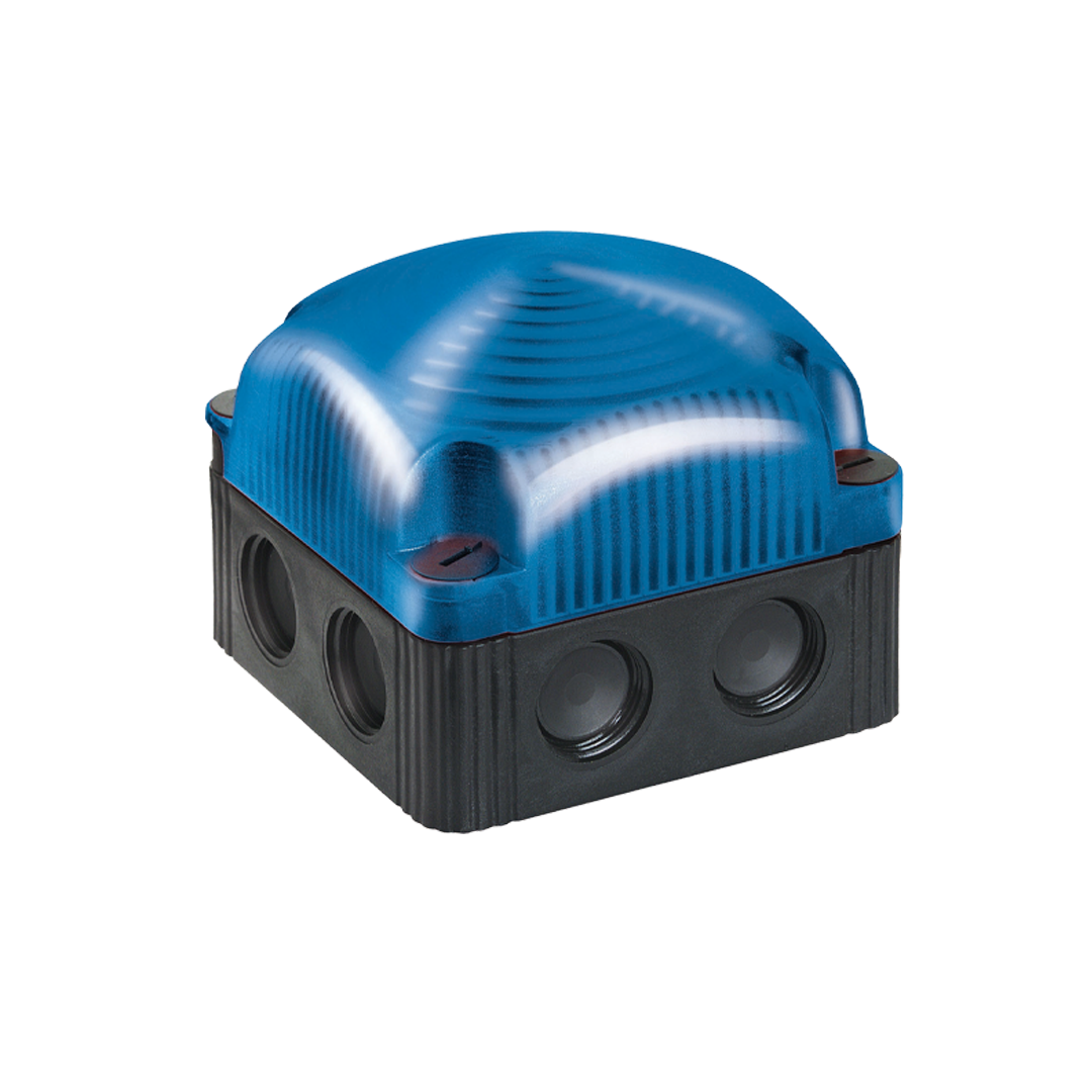 Signal and Traffic Lights WERMA รุ่น FlexSQUARE Traffic Light LED Perm. Beacon BWM 115-230VAC BU 853.500.60 ไฟสัญญาณ สีน้ำเงิน