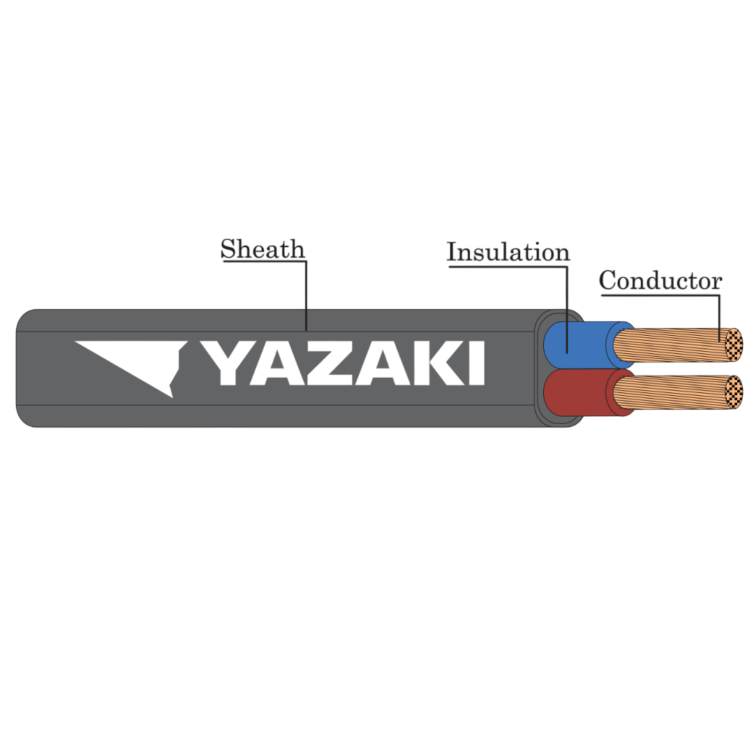 สายไฟภายในอาคารทั่วไป THAI YAZAKI รุ่น 60227 IEC 57 HVKF 2 แกน หน้าตัด 0.75 ประเภท Flexible