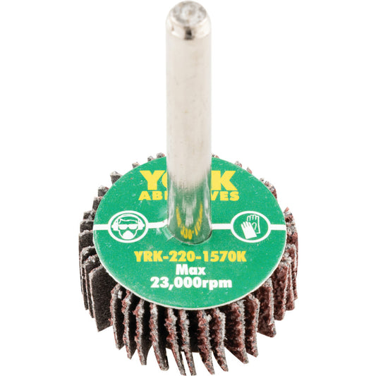 30x10 มิล FLAP WHEEL 6 มิล SHANK GRIT 40