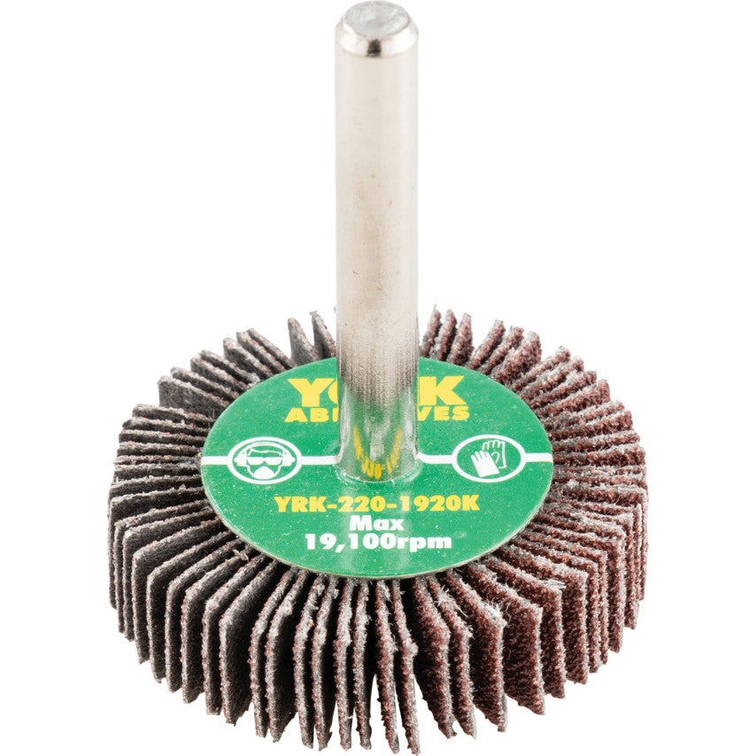 40x10 มิล FLAP WHEEL 6 มิล SHANK GRIT 80