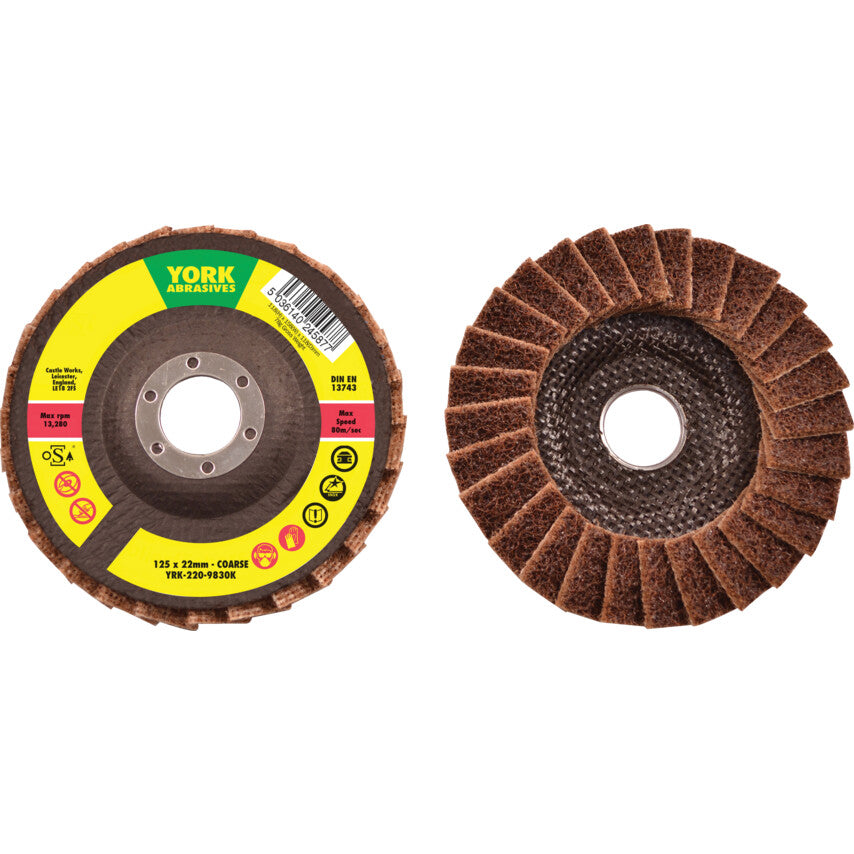 125x22.23mm NON WOVEN FLAP DISC COARSE รหัส YRK2209830K