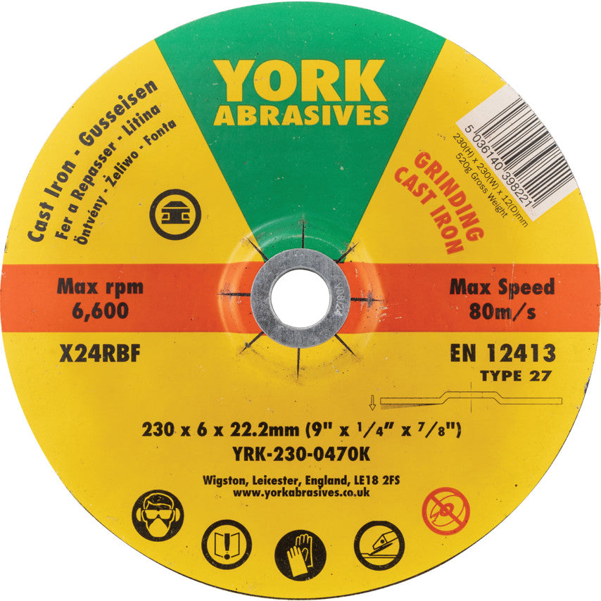 230x3x22.23 A3ORBF CUTTING DISC, T42