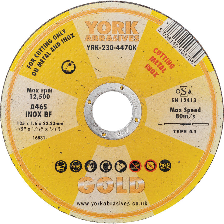 125x1.6x22.23 มิล A46S INOX BFCUT-OFF DISC