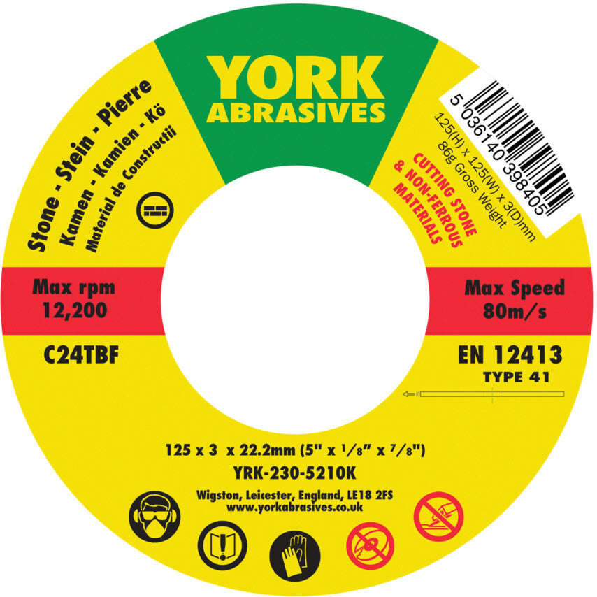 125x3x22.23 C24TBF FLATCUTTING DISC T41