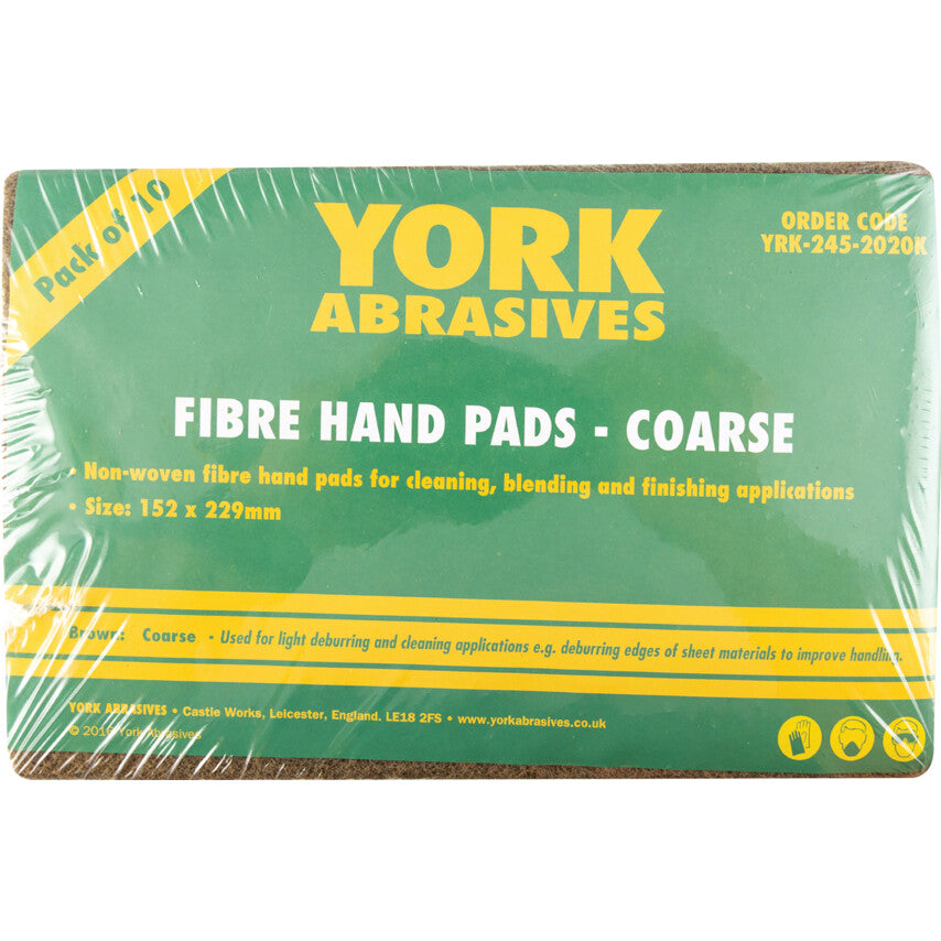 NON-WOVEN HAND PADS COARSE -BROWN (PK-10)