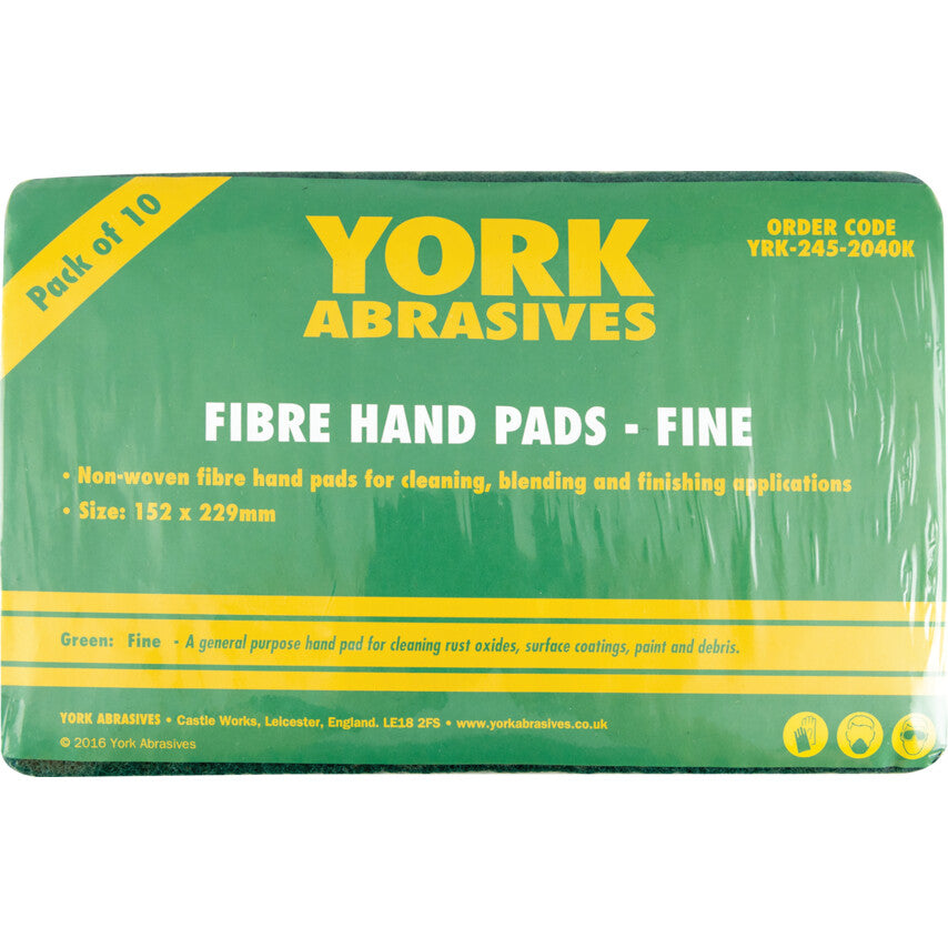 NON-WOVEN HAND PADS FINE- GREEN(PK-10)