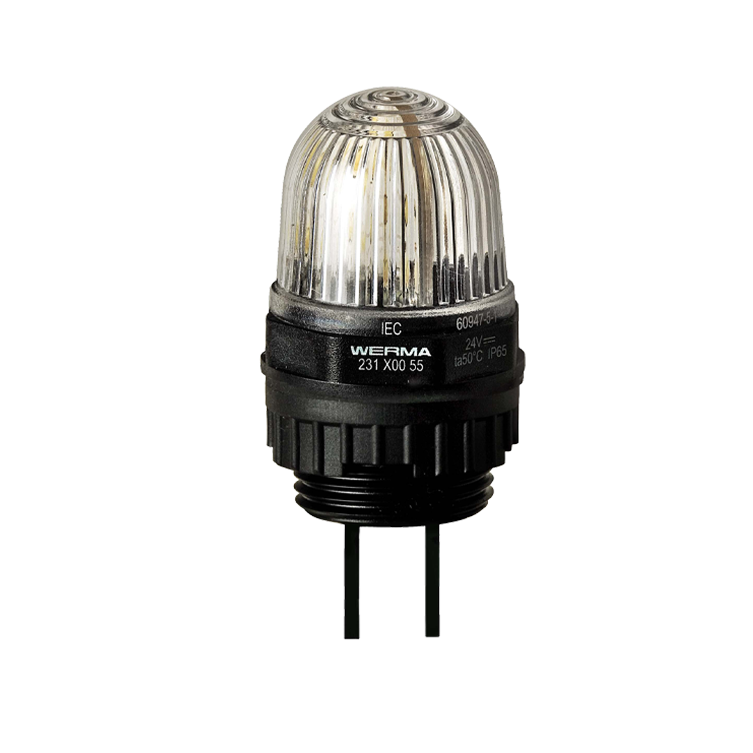 Signal and traffic lights WERMA รุ่น Micro Installation Beacons Micro LED Installation Beacon 24VDC CL 231.400.55 ไฟสัญญาณ